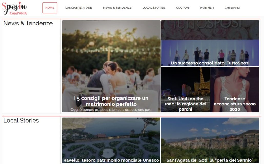 SPOSINCAMPANIA.IT E’ REALTA’: ECCO LA RIVISTA “SMART USER” DEDICATA AL WEDDING