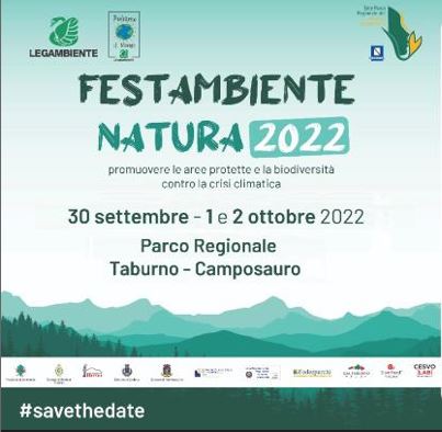ENTE PARCO TABURNO CAMPOSAURO. “FESTAMBIENTE NATURA 2022”: UNA TRE GIORNI PER PROMUOVERE LE AREE PROTETTE